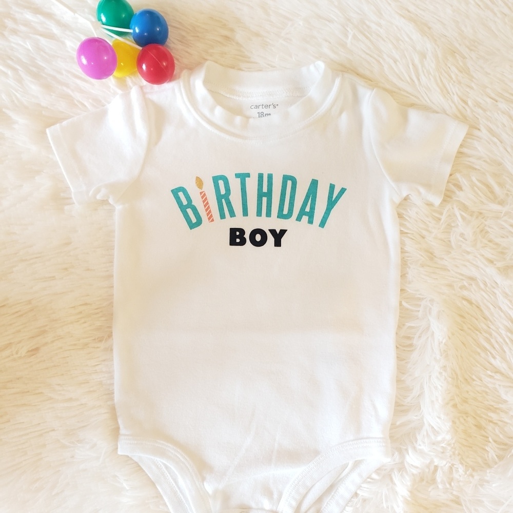 EUC Birthday boy onsie